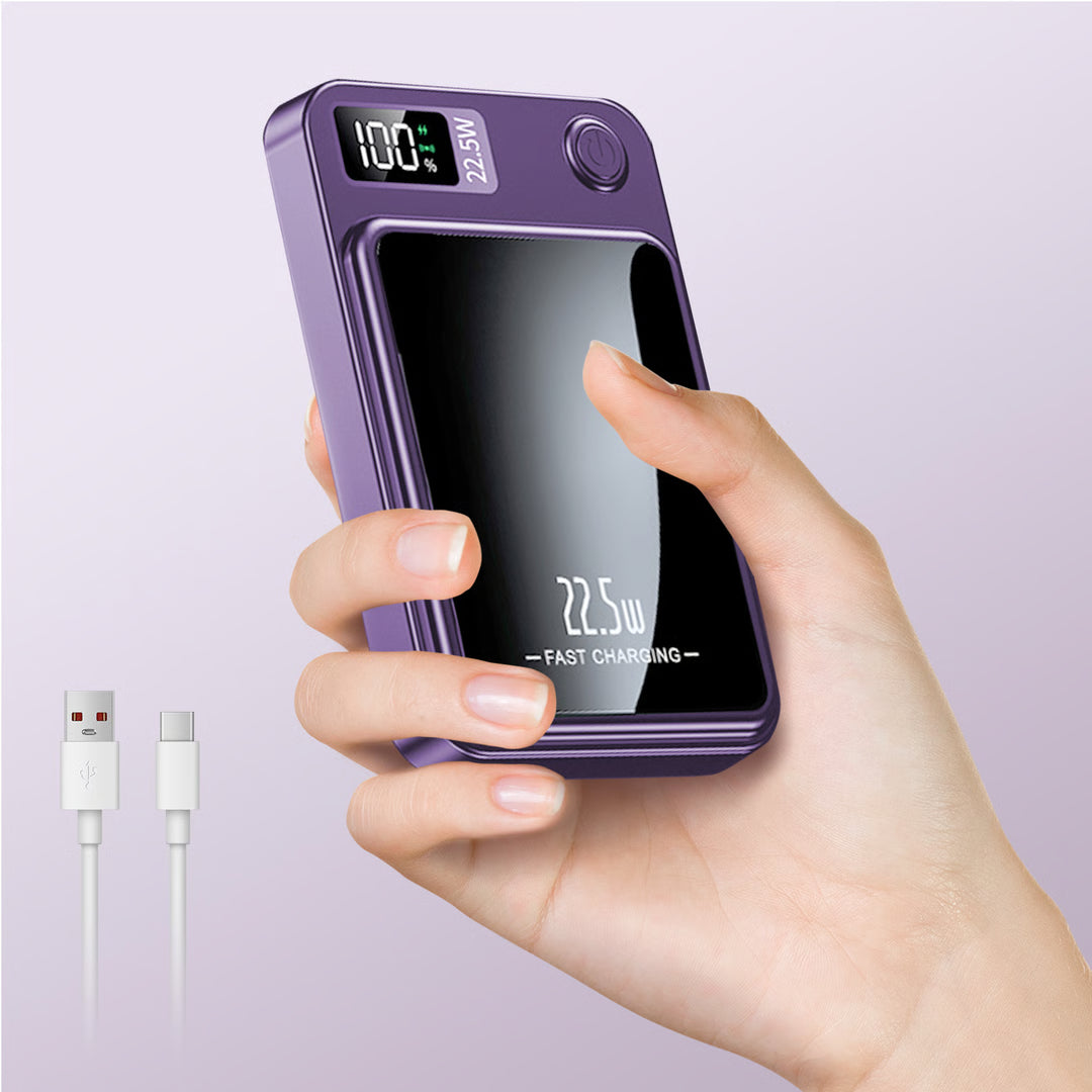 Magnetic Wireless Power Bank Portable Fast Charging Power Bank with LED Display
