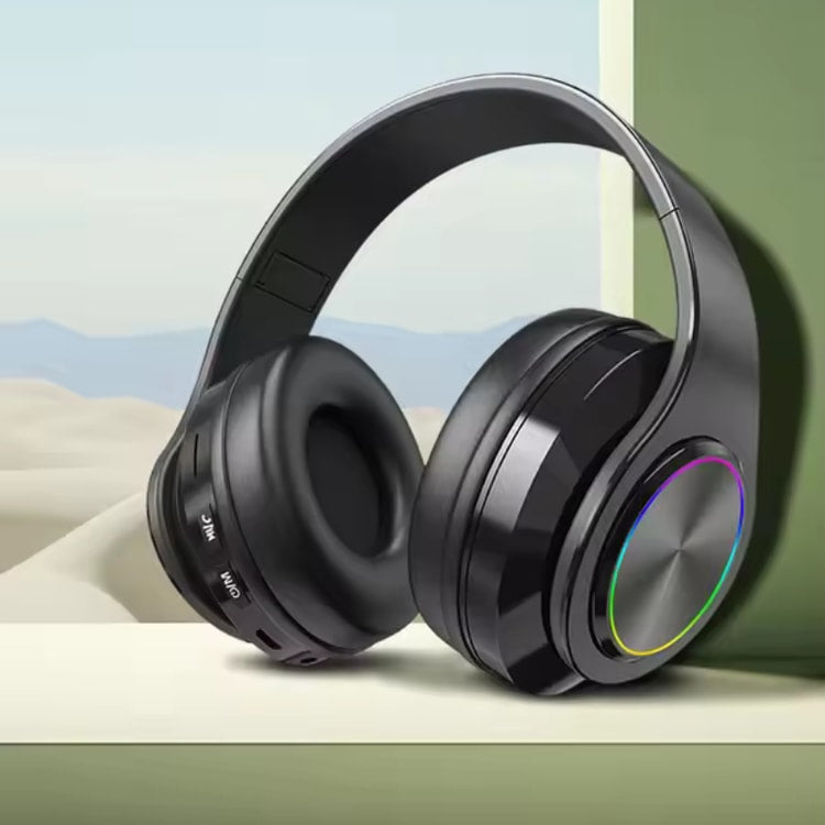 RGB Wireless Over-Ear Headphones with HiFi Stereo Sound & LED Lighting