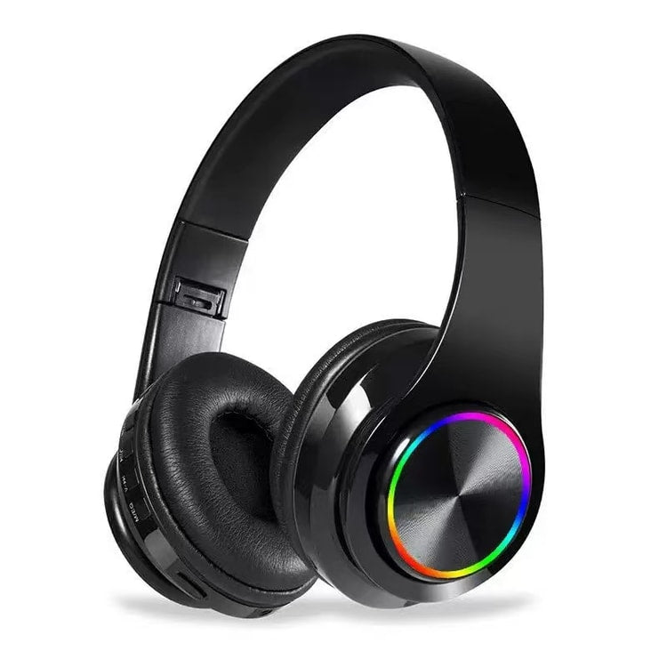 RGB Wireless Over-Ear Headphones with HiFi Stereo Sound & LED Lighting