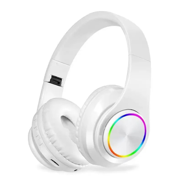 RGB Wireless Over-Ear Headphones with HiFi Stereo Sound & LED Lighting