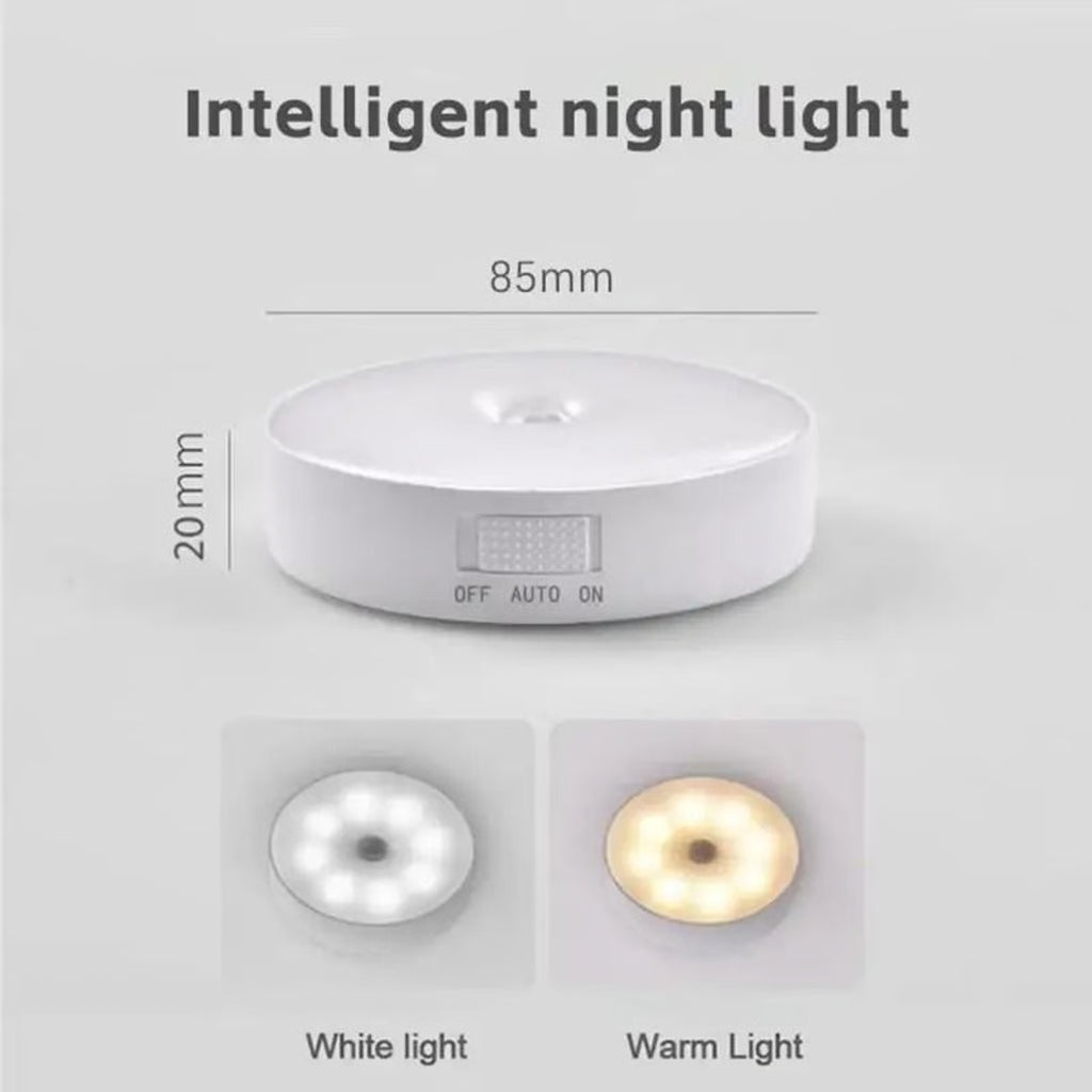 LED Smart Motion Sensor Night Light – USB Rechargeable Wireless Magnetic Lamp