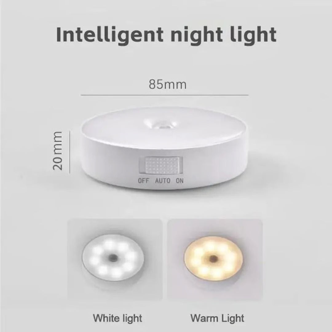 LED Smart Motion Sensor Night Light – USB Rechargeable Wireless Magnetic Lamp