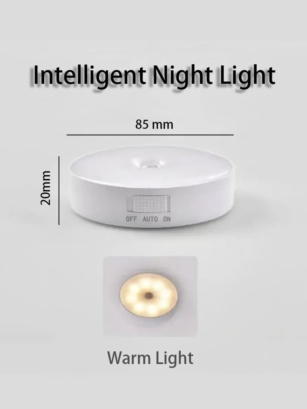 LED Smart Motion Sensor Night Light – USB Rechargeable Wireless Magnetic Lamp