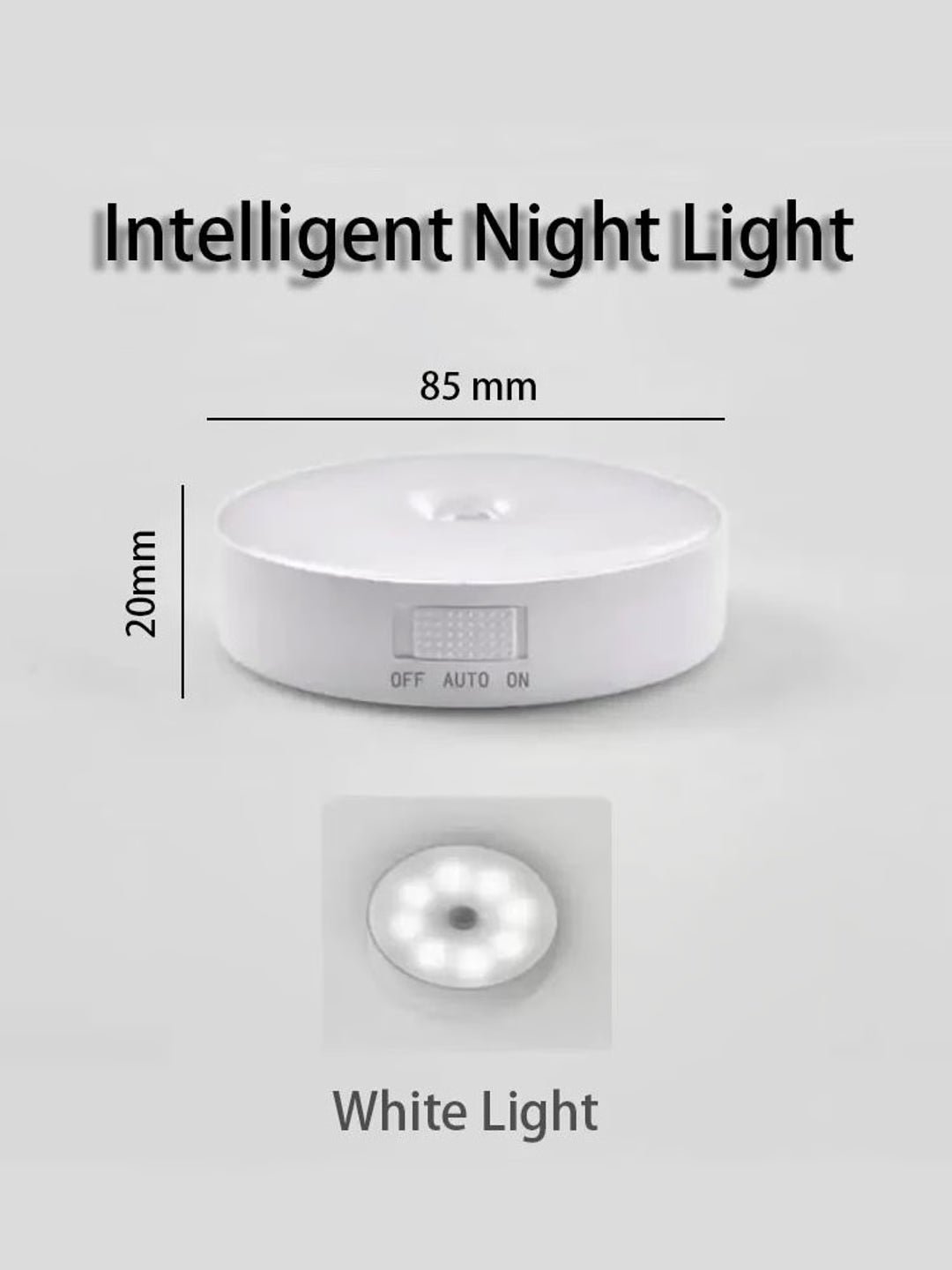 LED Smart Motion Sensor Night Light – USB Rechargeable Wireless Magnetic Lamp
