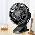 Portable USB Rechargeable Clip-On Table Fan with Night Light