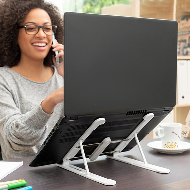 Adjustable Laptop Stand for Desk – Foldable Ergonomic Laptop Riser