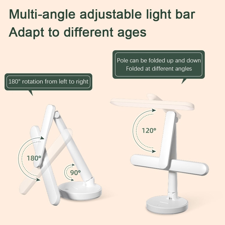 Rechargeable Foldable LED Desk Lamp for Reading, Studying & Office Use