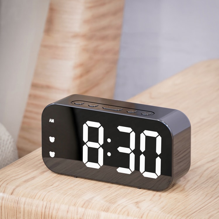 Smart LED Digital Alarm Clock with Sound Control & Temperature Display