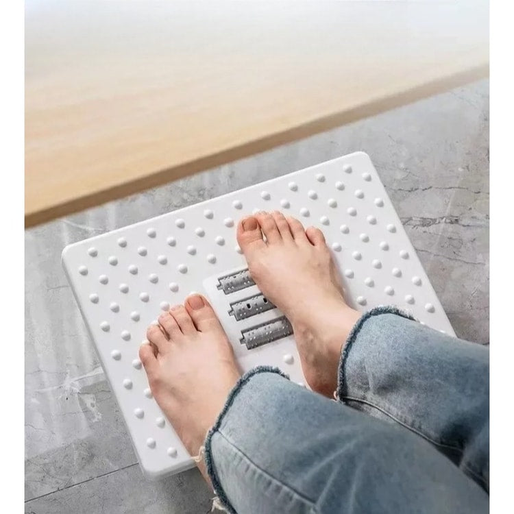 Adjustable Under Desk Foot Rest with Massage Rollers